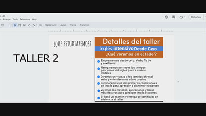 TALLER 2 GRABADO-6 HORAS DE CLASES INGLES INTENSIVO DESDE CERO